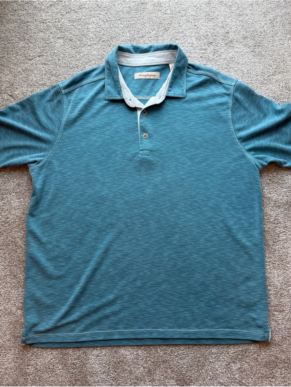 Tommy Bahama Men's XL Blue Modal Blend Polo Shirt Short Sleeve Golf Casual